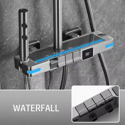 Système de douche gris pistolet ensemble de robinet de douche pluie